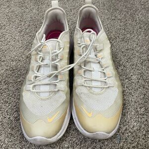 Nike Cream and Yellow Athletic Shoes